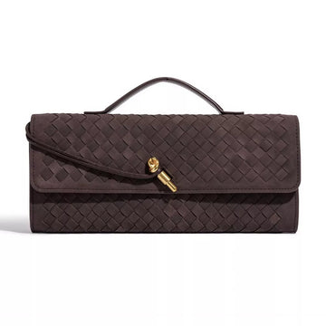 Woven Textured Baguette Bag